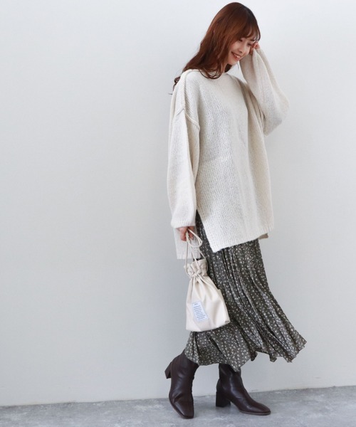 archives（アルシーヴ）の「フラワープリントイレヘムスカート（スカート・レディース・アイボリー/ブラウン/グリーン・MEDIUM）」の7枚目の写真