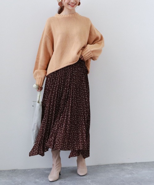 archives（アルシーヴ）の「フラワープリントイレヘムスカート（スカート・レディース・アイボリー/ブラウン/グリーン・MEDIUM）」の12枚目の写真