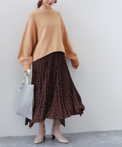 archives（アルシーヴ）の「フラワープリントイレヘムスカート（スカート・レディース・アイボリー/ブラウン/グリーン・MEDIUM）」の13枚目の写真