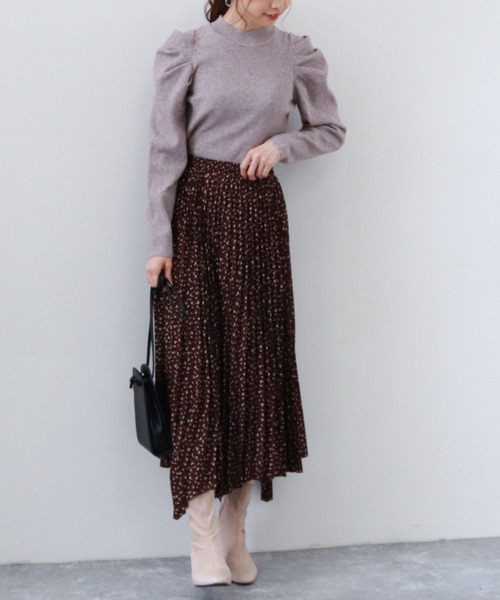 archives（アルシーヴ）の「フラワープリントイレヘムスカート（スカート・レディース・アイボリー/ブラウン/グリーン・MEDIUM）」の11枚目の写真