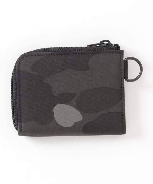 【美品】PORTER　×　APE 二つ折り財布　ブラック　カモ　エイプ　ナイロン A BATHING APE - APE 2つ折り財布 カモ柄の通販 by とも's shop