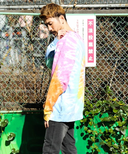 DC SHOES（ディーシーシューズ）の「21 FL BASIC TIEDYE C/DC スウェット トレーナー タイダイ（スウェット・メンズ・ブラック/マルチ・SMALL/MEDIUM/LARGE/X-LARGE）」の17枚目の写真