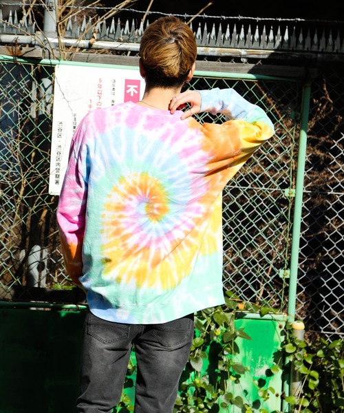DC SHOES（ディーシーシューズ）の「21 FL BASIC TIEDYE C/DC スウェット トレーナー タイダイ（スウェット・メンズ・ブラック/マルチ・SMALL/MEDIUM/LARGE/X-LARGE）」の18枚目の写真