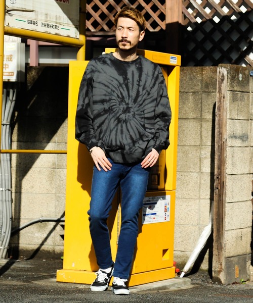 DC SHOES（ディーシーシューズ）の「21 FL BASIC TIEDYE C/DC スウェット トレーナー タイダイ（スウェット・メンズ・ブラック/マルチ・SMALL/MEDIUM/LARGE/X-LARGE）」の9枚目の写真