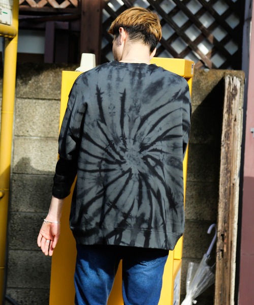 DC SHOES（ディーシーシューズ）の「21 FL BASIC TIEDYE C/DC スウェット トレーナー タイダイ（スウェット・メンズ・ブラック/マルチ・SMALL/MEDIUM/LARGE/X-LARGE）」の12枚目の写真