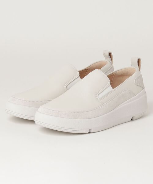 Clarks（クラークス）の「Tri Flash Step / トライフラッシュステップ (ホワイトコンビ)（スニーカー・レディース・ホワイト・UK5/UK6/UK4/UK3/UK3.5/UK4.5/UK5.5）」の4枚目の写真