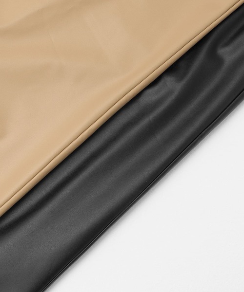 ITEMS URBANRESEARCH（アイテムズ アーバンリサーチ）の「フェイクレザースカート（スカート・レディース・ベージュ/ブラック・FREE）」の17枚目の写真