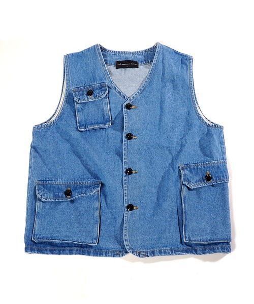 neos(ネオス)の「【neos -addictive design-】ルーズシルエット フラップポケット デニム ベスト(ベスト・メンズ・サックスブルー/ブルー・MEDIUM/LARGE/X-LARGE)」の5枚目の写真