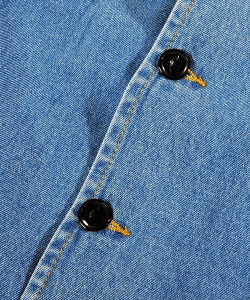 neos(ネオス)の「【neos -addictive design-】ルーズシルエット フラップポケット デニム ベスト(ベスト・メンズ・サックスブルー/ブルー・MEDIUM/LARGE/X-LARGE)」の7枚目の写真