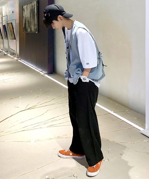 neos(ネオス)の「【neos -addictive design-】ルーズシルエット フラップポケット デニム ベスト(ベスト・メンズ・サックスブルー/ブルー・MEDIUM/LARGE/X-LARGE)」の11枚目の写真