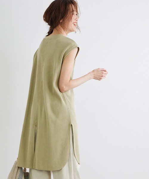 ROPE' PICNIC（ロペピクニック）の「【セットアップ対応】サーマルチュニックカットソートップス（Tシャツ/カットソー・レディース・ピンク系その他2/チャコールグレー/ミント・38）」の3枚目の写真