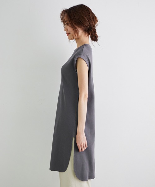 ROPE' PICNIC（ロペピクニック）の「【セットアップ対応】サーマルチュニックカットソートップス（Tシャツ/カットソー・レディース・ピンク系その他2/チャコールグレー/ミント・38）」の4枚目の写真