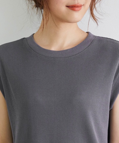 ROPE' PICNIC（ロペピクニック）の「【セットアップ対応】サーマルチュニックカットソートップス（Tシャツ/カットソー・レディース・ピンク系その他2/チャコールグレー/ミント・38）」の6枚目の写真