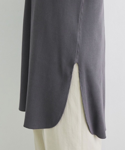 ROPE' PICNIC（ロペピクニック）の「【セットアップ対応】サーマルチュニックカットソートップス（Tシャツ/カットソー・レディース・ピンク系その他2/チャコールグレー/ミント・38）」の9枚目の写真