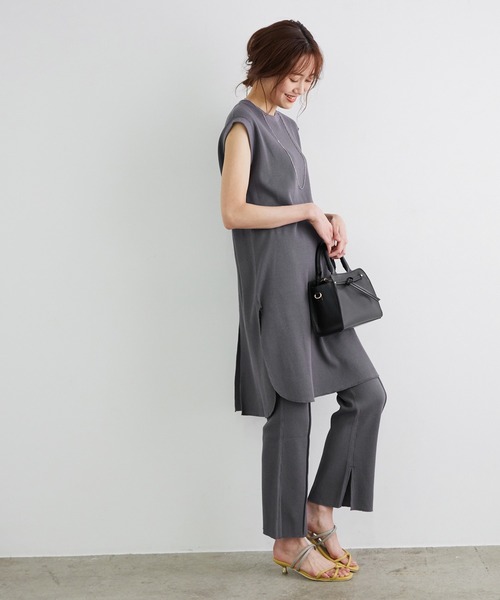 ROPE' PICNIC（ロペピクニック）の「【セットアップ対応】サーマルチュニックカットソートップス（Tシャツ/カットソー・レディース・ピンク系その他2/チャコールグレー/ミント・38）」の14枚目の写真