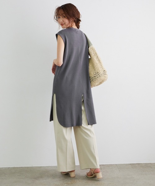 ROPE' PICNIC（ロペピクニック）の「【セットアップ対応】サーマルチュニックカットソートップス（Tシャツ/カットソー・レディース・ピンク系その他2/チャコールグレー/ミント・38）」の16枚目の写真