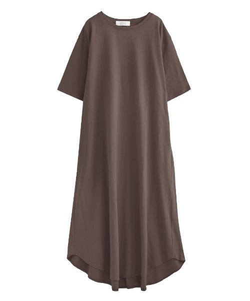 apartment department（アパートメントデパートメント）の「ラウンドヘム マキシワンピース（ワンピース・レディース・オフホワイト/ブラウン/キャメル・フリー）」の6枚目の写真