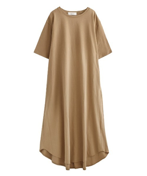 apartment department（アパートメントデパートメント）の「ラウンドヘム マキシワンピース（ワンピース・レディース・オフホワイト/ブラウン/キャメル・フリー）」の9枚目の写真