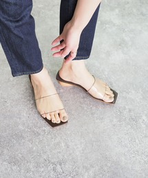 Riberry | スクエアトゥクリアサンダル(サンダル)