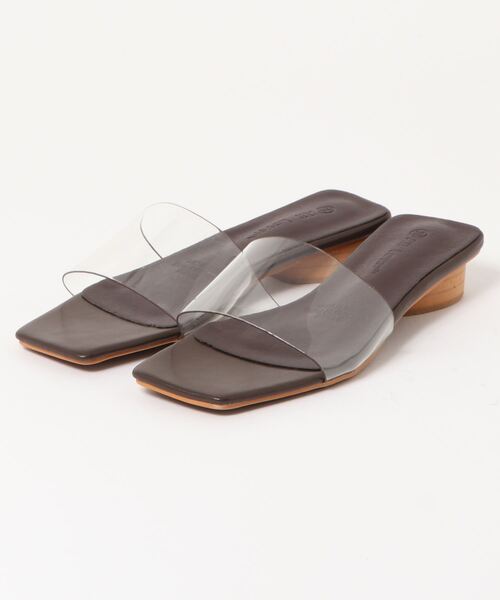 Riberry（リベリー）の「スクエアトゥクリアサンダル（サンダル・レディース・ベージュ/ブラウン/グリーン/アイボリー・MEDIUM/LARGE）」の13枚目の写真