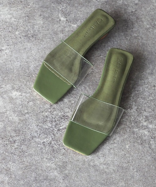 Riberry（リベリー）の「スクエアトゥクリアサンダル（サンダル・レディース・ベージュ/ブラウン/グリーン/アイボリー・MEDIUM/LARGE）」の22枚目の写真