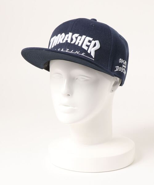 THRASHER（スラッシャー）の「MAG LOGO SNAP BACK CAP 平ツバ キャップ/スラッシャー帽子(キャップ）（キャップ・メンズ・ベージュ/ブラック/グレー/ホワイト×ブラック/ネイビー・FREE）」の5枚目の写真