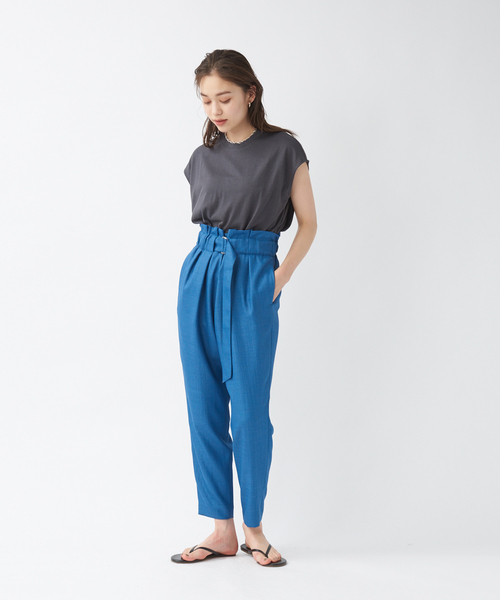 qualite（カリテ）の「リネンコットンカットソー（Tシャツ/カットソー・レディース・ライム/ホワイト/カーキ/ピンク/チャコールグレー・フリー）」の14枚目の写真