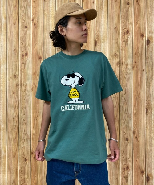 スヌーピーtシャツ tシャツスヌーピー サガラ刺繍アンティバルリ