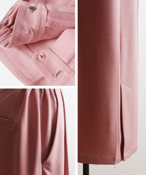 &. NOSTALGIA（アンドドットノスタルジア）の「サイドベンツ入りセンタープレスストレートパンツ（その他パンツ・レディース・ブラック/ピンク/オレンジ/ライトグリーン・FREE）」の13枚目の写真