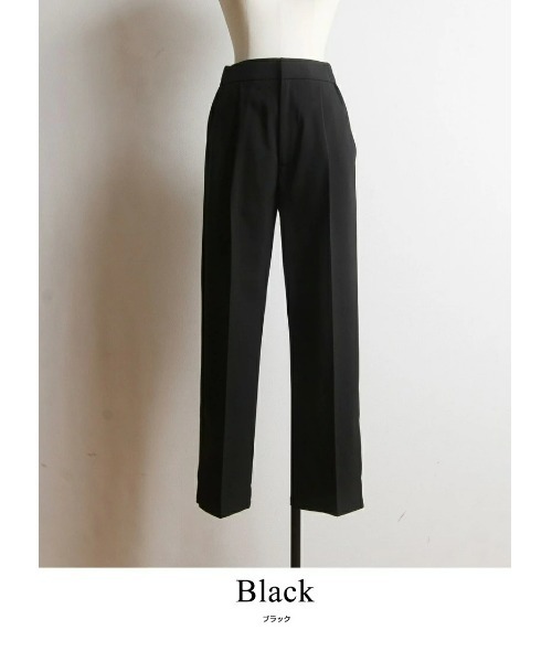 &. NOSTALGIA（アンドドットノスタルジア）の「サイドベンツ入りセンタープレスストレートパンツ（その他パンツ・レディース・ブラック/ピンク/オレンジ/ライトグリーン・FREE）」の8枚目の写真