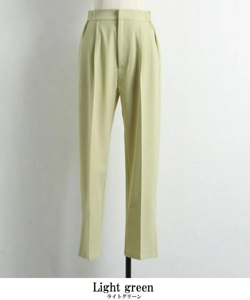 &. NOSTALGIA（アンドドットノスタルジア）の「サイドベンツ入りセンタープレスストレートパンツ（その他パンツ・レディース・ブラック/ピンク/オレンジ/ライトグリーン・FREE）」の6枚目の写真