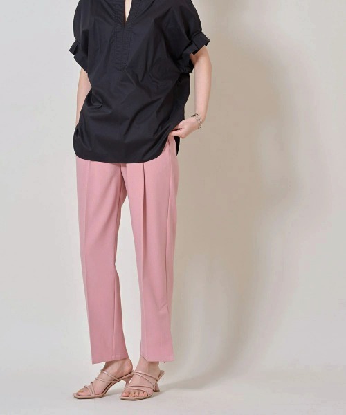 &. NOSTALGIA（アンドドットノスタルジア）の「サイドベンツ入りセンタープレスストレートパンツ（その他パンツ・レディース・ブラック/ピンク/オレンジ/ライトグリーン・FREE）」の21枚目の写真