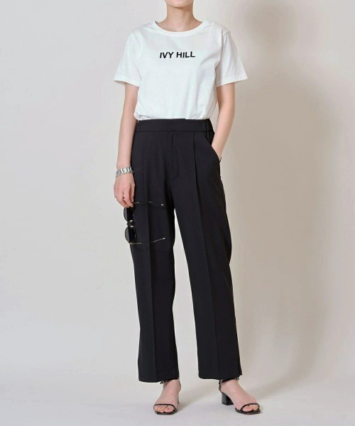 &. NOSTALGIA（アンドドットノスタルジア）の「サイドベンツ入りセンタープレスストレートパンツ（その他パンツ・レディース・ブラック/ピンク/オレンジ/ライトグリーン・FREE）」の20枚目の写真