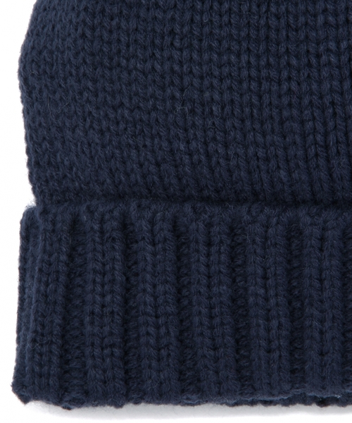 green label relaxing（グリーンレーベルリラクシング）の「【KIDS】GLRラメリボンニットボウ（ニットキャップ/ビーニー・キッズ・ホワイト/ネイビー・53cm）」の5枚目の写真