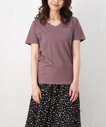 ライトウェイト ポケット付き Vネック半袖Tシャツ