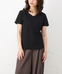 ライトウェイト ポケット付き Vネック半袖Tシャツ