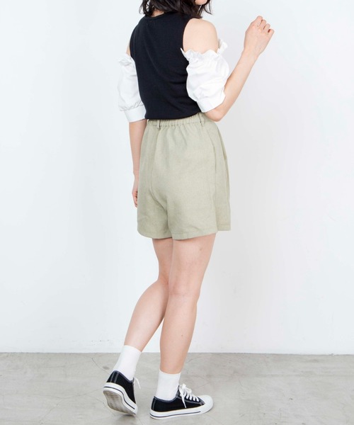 WEGO(ウィゴー)の「WEGO/パフスリーブオープンショルダープルオーバー(ニット/セーター・レディース・ホワイト/ブラック/ライトパープル・FREE)」の10枚目の写真