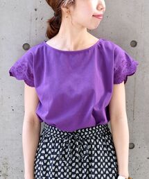 SHIPS any（シップス エニィ）の「SHIPS any: エンブロイダリー スカラップ プルオーバー◇（Tシャツ/カットソー・レディース）」