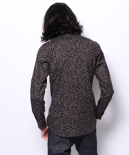 HYSTERIC GLAMOUR（ヒステリックグラマー）の「PIN総柄 ボタンダウンSH（シャツ/ブラウス・メンズ・ネイビー/ブラック系その他・MEDIUM/SMALL）」の6枚目の写真