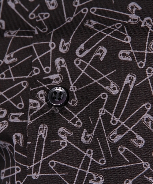 HYSTERIC GLAMOUR（ヒステリックグラマー）の「PIN総柄 ボタンダウンSH（シャツ/ブラウス・メンズ・ネイビー/ブラック系その他・MEDIUM/SMALL）」の9枚目の写真