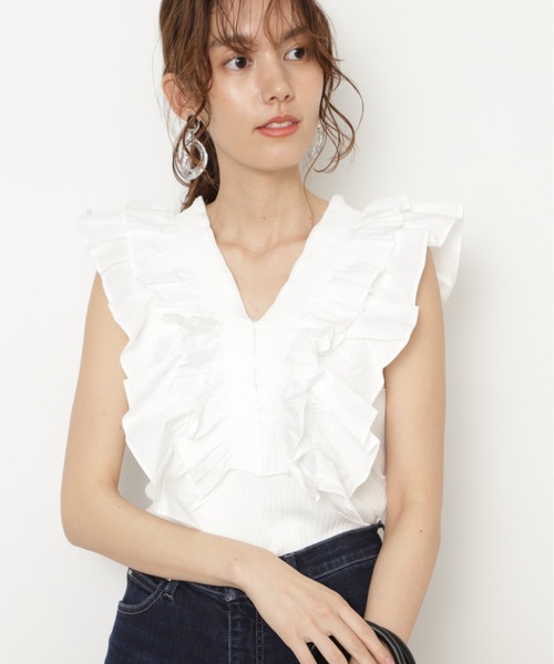 JILL STUART（ジルスチュアート）の「◆ホリーニット（ニット/セーター・レディース・ホワイト/ブラック/カーキ・FREE）」の2枚目の写真