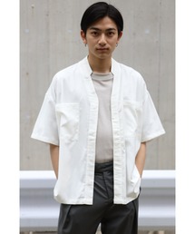 CREARE -LINO- | 【2021春夏】Vネックレイヤードカラー ビックポケットとろみシャツ(シャツ/ブラウス)