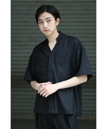 CREARE -LINO- | 【2021春夏】Vネックレイヤードカラー ビックポケットとろみシャツ(シャツ/ブラウス)