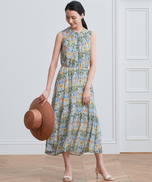 ワンピース ワンピース ドレスボタニカルプリントロング ワンピース ワンピース Anayi アナイ のファッション