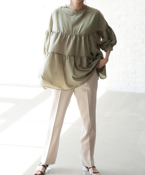 INGNI（イング）の「セミフレア／パンツ（その他パンツ・レディース・イエロー/ブラウン/パープル/ライトベージュ/ライトカーキ/パープル系/ブラック/アイボリー・FREE）」の5枚目の写真