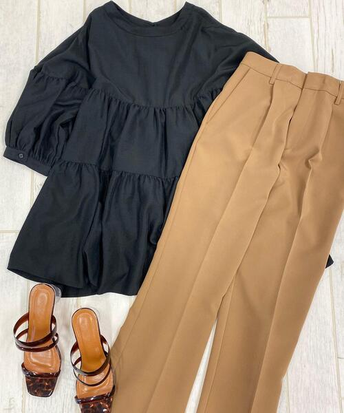 INGNI（イング）の「セミフレア／パンツ（その他パンツ・レディース・イエロー/ブラウン/パープル/ライトベージュ/ライトカーキ/パープル系/ブラック/アイボリー・FREE）」の19枚目の写真