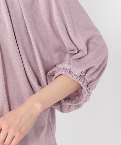 studio CLIP（スタディオクリップ）の「リネンレーヨンネックギャザープルオーバー（Tシャツ/カットソー・レディース・スモーク/ラベンダー/イエロー/アイボリー・FREE）」の11枚目の写真