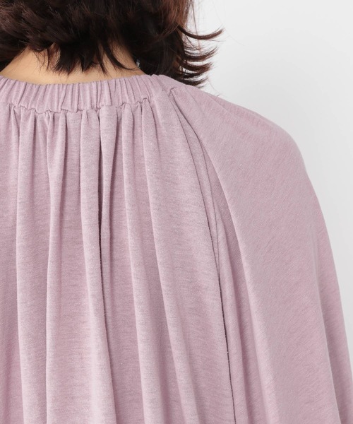 studio CLIP（スタディオクリップ）の「リネンレーヨンネックギャザープルオーバー（Tシャツ/カットソー・レディース・スモーク/ラベンダー/イエロー/アイボリー・FREE）」の13枚目の写真