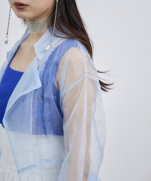 Romansual（ロマンシュアル）の「Romansual/スクエアネックニットタンクトップ（タンクトップ・レディース・ロイヤルブルー/ブラック・FREE）」の5枚目の写真