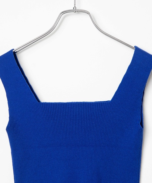 Romansual（ロマンシュアル）の「Romansual/スクエアネックニットタンクトップ（タンクトップ・レディース・ロイヤルブルー/ブラック・FREE）」の11枚目の写真